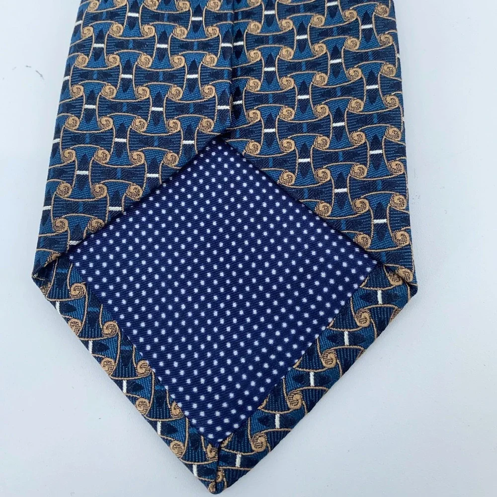 Eton Tie Men One Size Multi Patterned Silk Luxury Classic Necktie Italy Made NWT